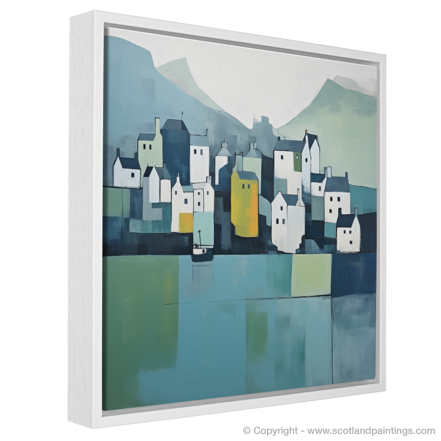 Portree Harbour Essence: A Minimalist Tribute to Isle of Skye's Serenity