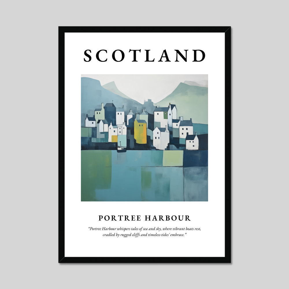 Poster of Portree Harbour, Scotland.