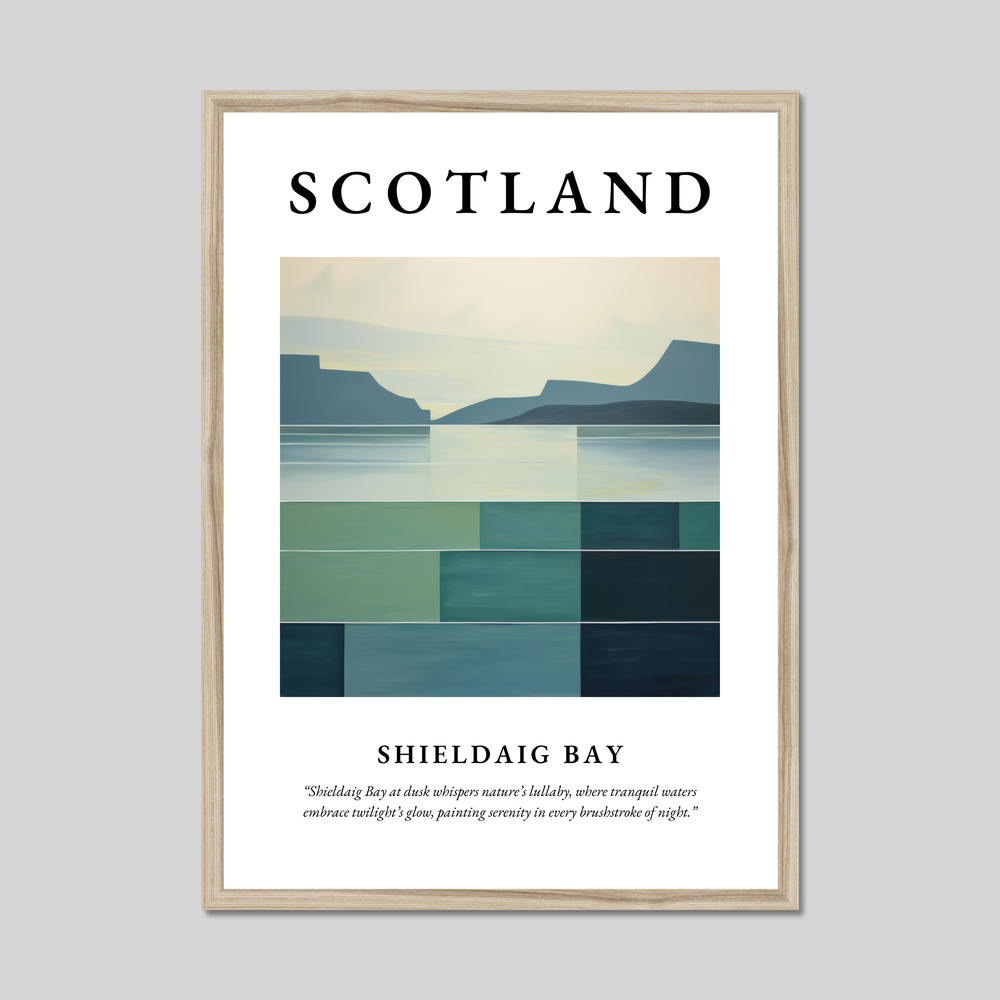 Poster in a natural frame with the word Scotland