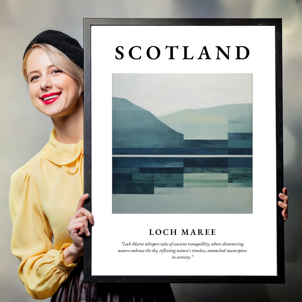 Person holding a poster of Loch Maree