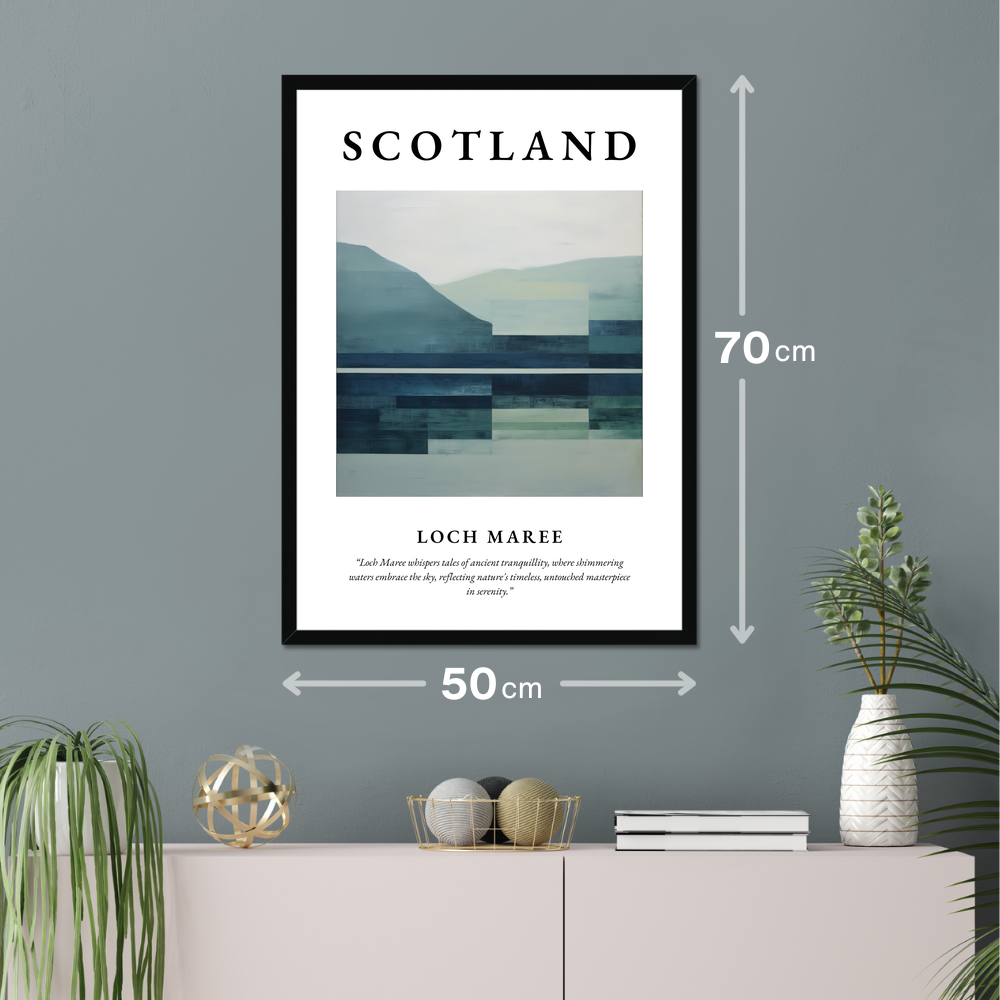 Poster of Loch Maree hanging on a wall