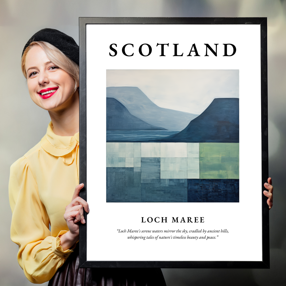 Person holding a poster of Loch Maree