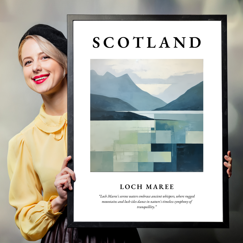 Person holding a poster of Loch Maree