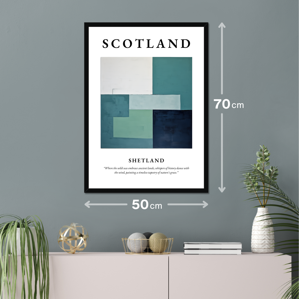 Poster of Shetland hanging on a wall