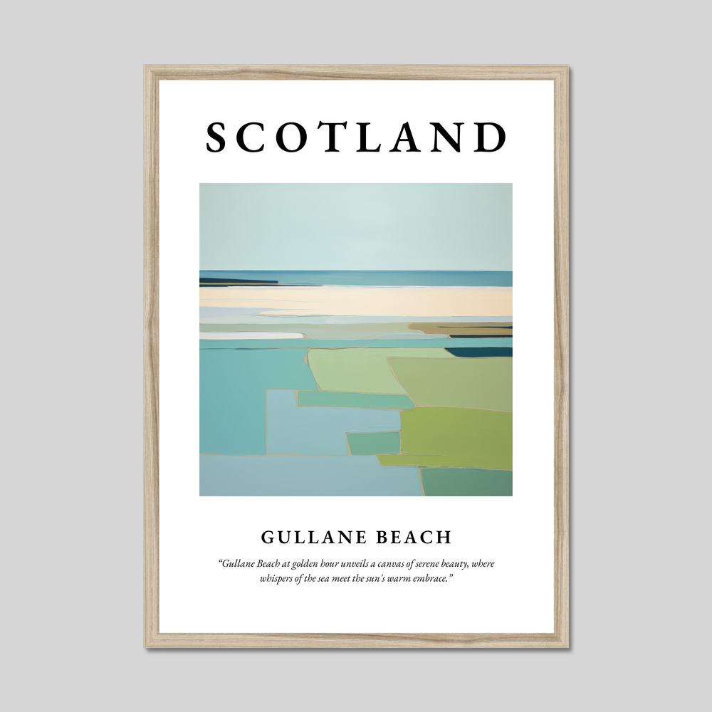 Poster in a natural frame with the word Scotland