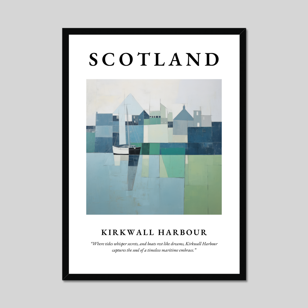 Poster of Kirkwall Harbour, Scotland.