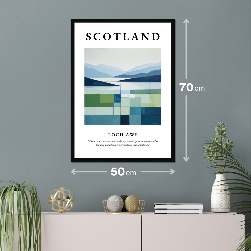 Poster of Loch Awe hanging on a wall