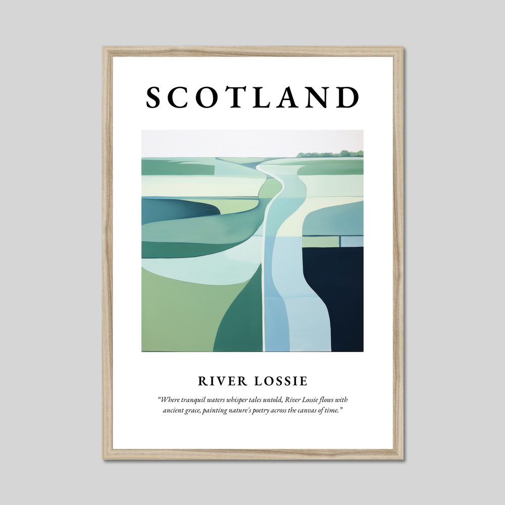 Poster in a natural frame with the word Scotland