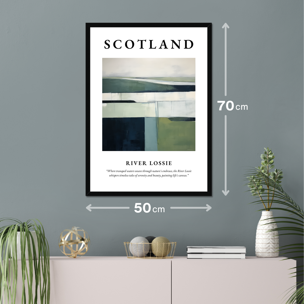 Poster of River Lossie hanging on a wall