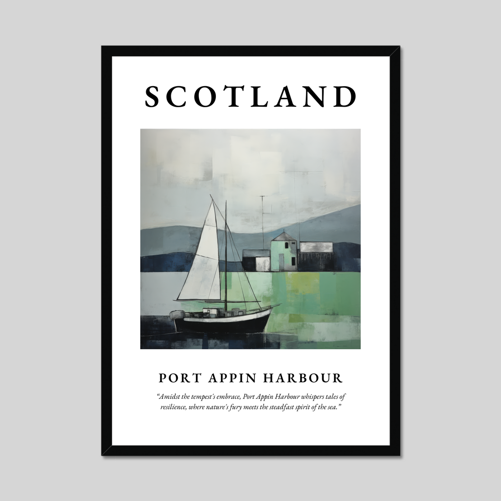 Poster of Port Appin Harbour, Scotland.