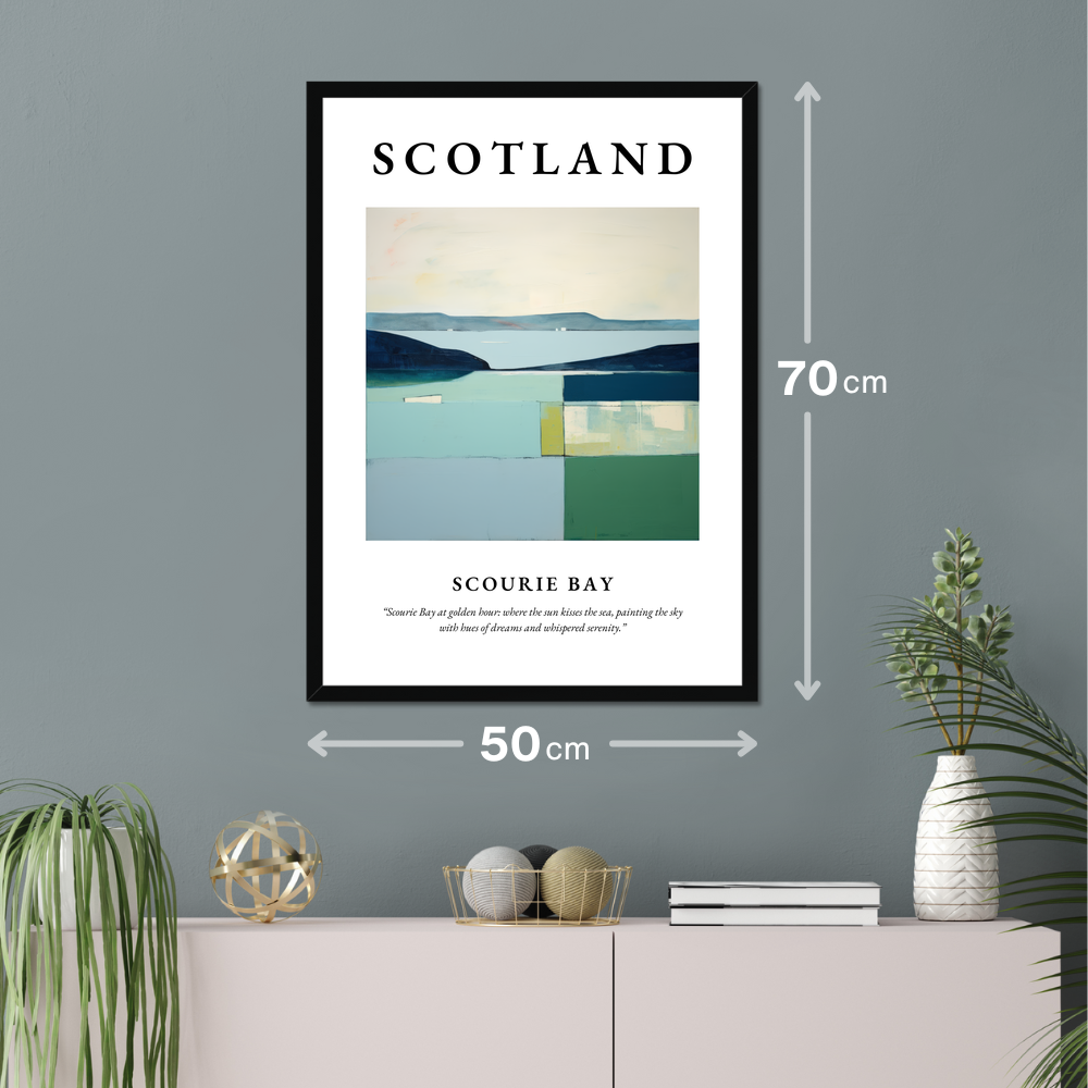 Poster of Scourie Bay hanging on a wall