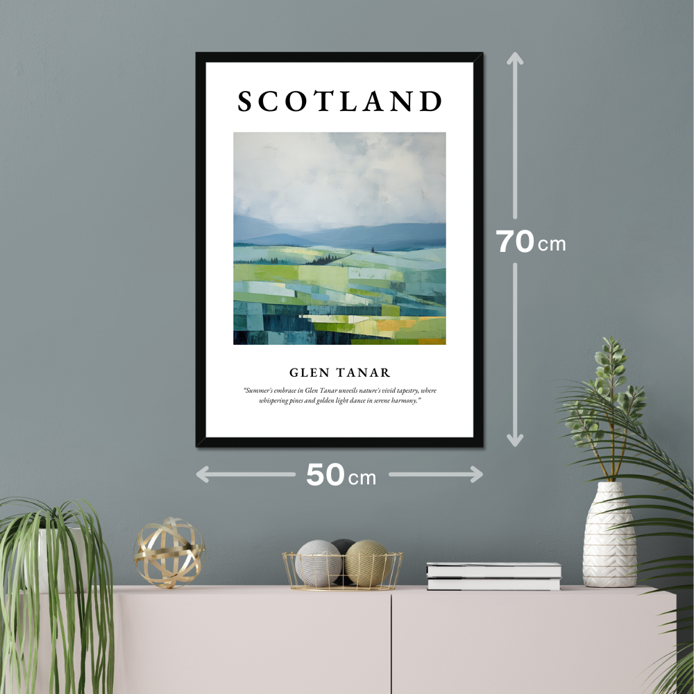 Poster of Glen Tanar hanging on a wall