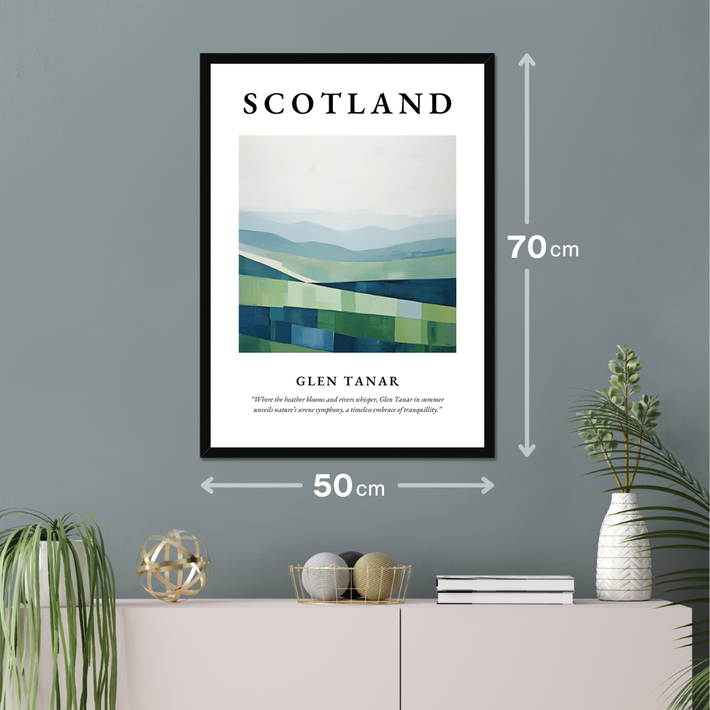 Poster of Glen Tanar hanging on a wall