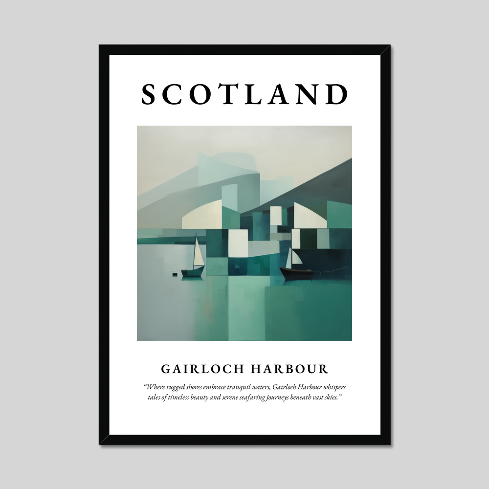 Poster of Gairloch Harbour, Scotland.