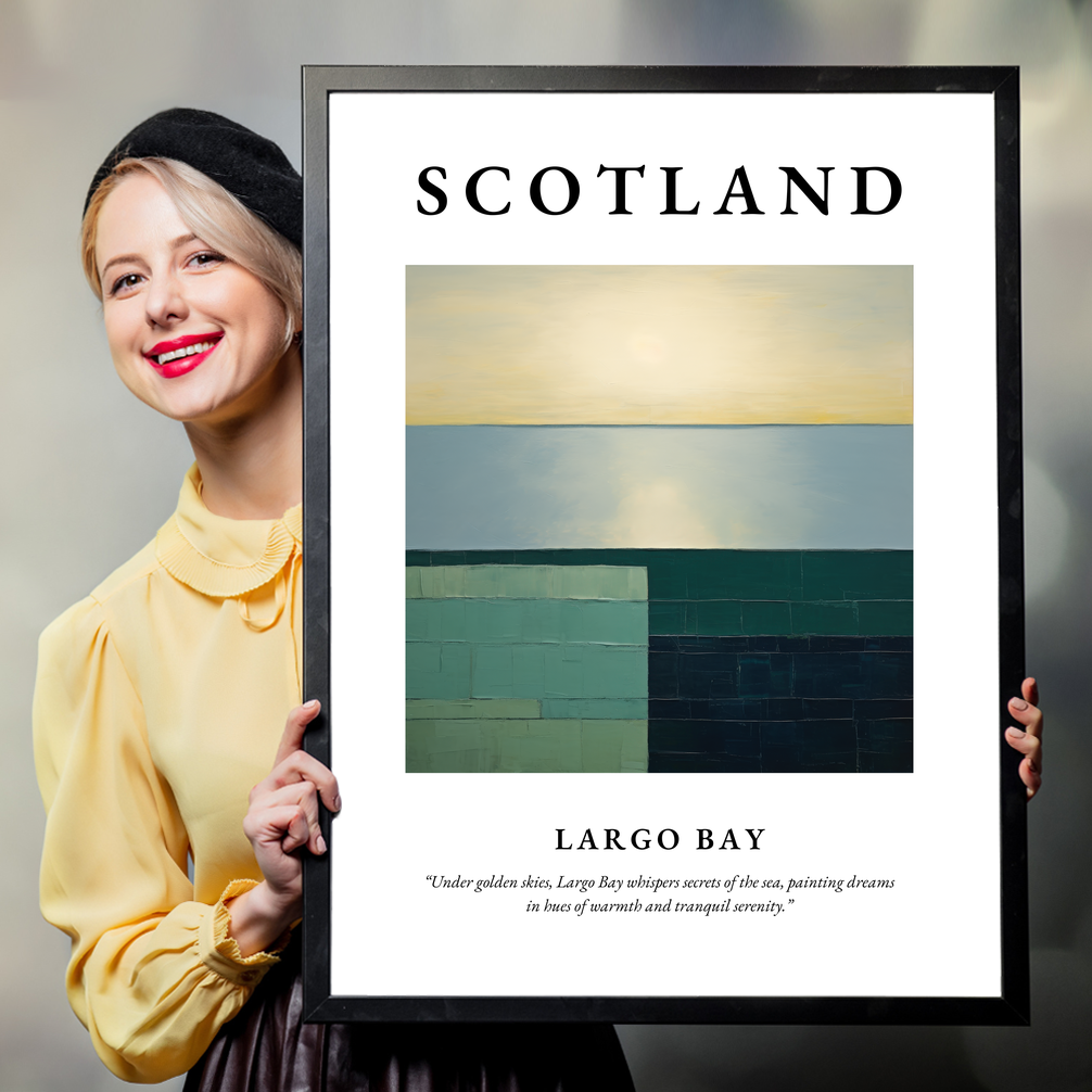 Person holding a poster of Largo Bay