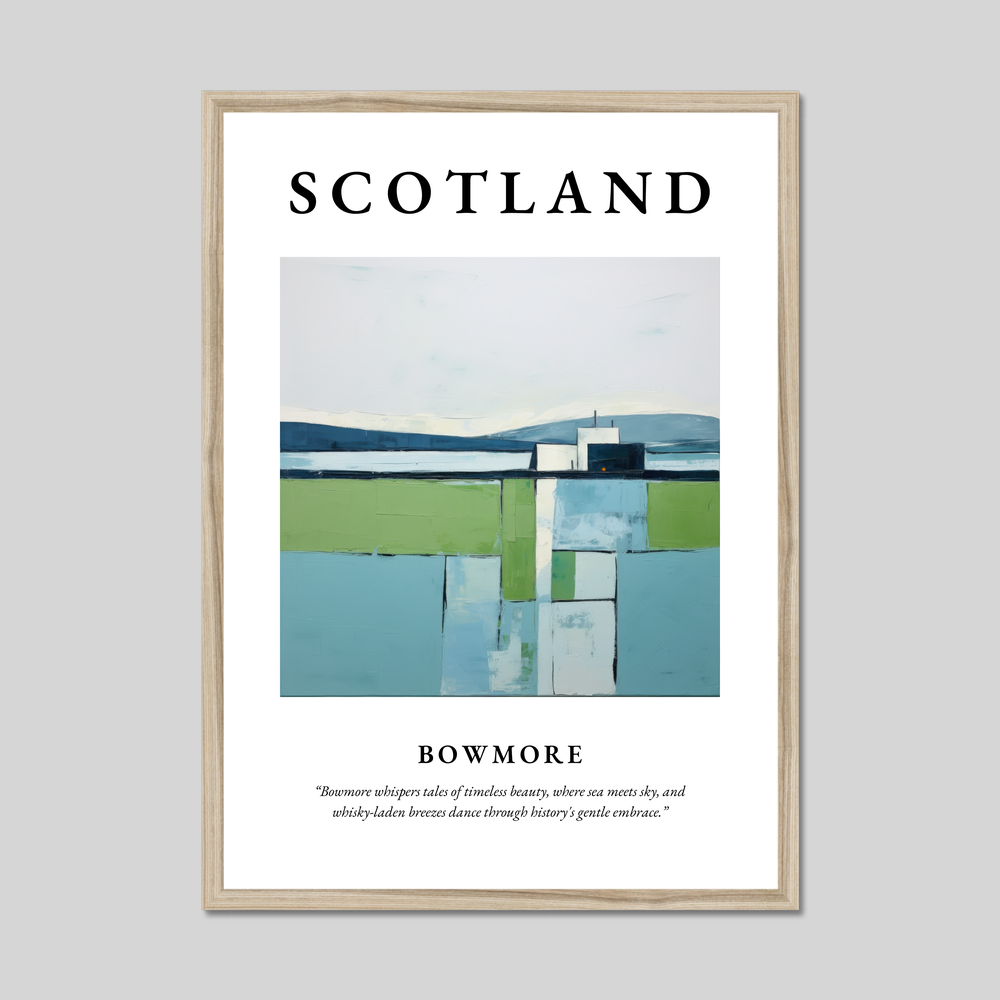 Poster in a natural frame with the word Scotland