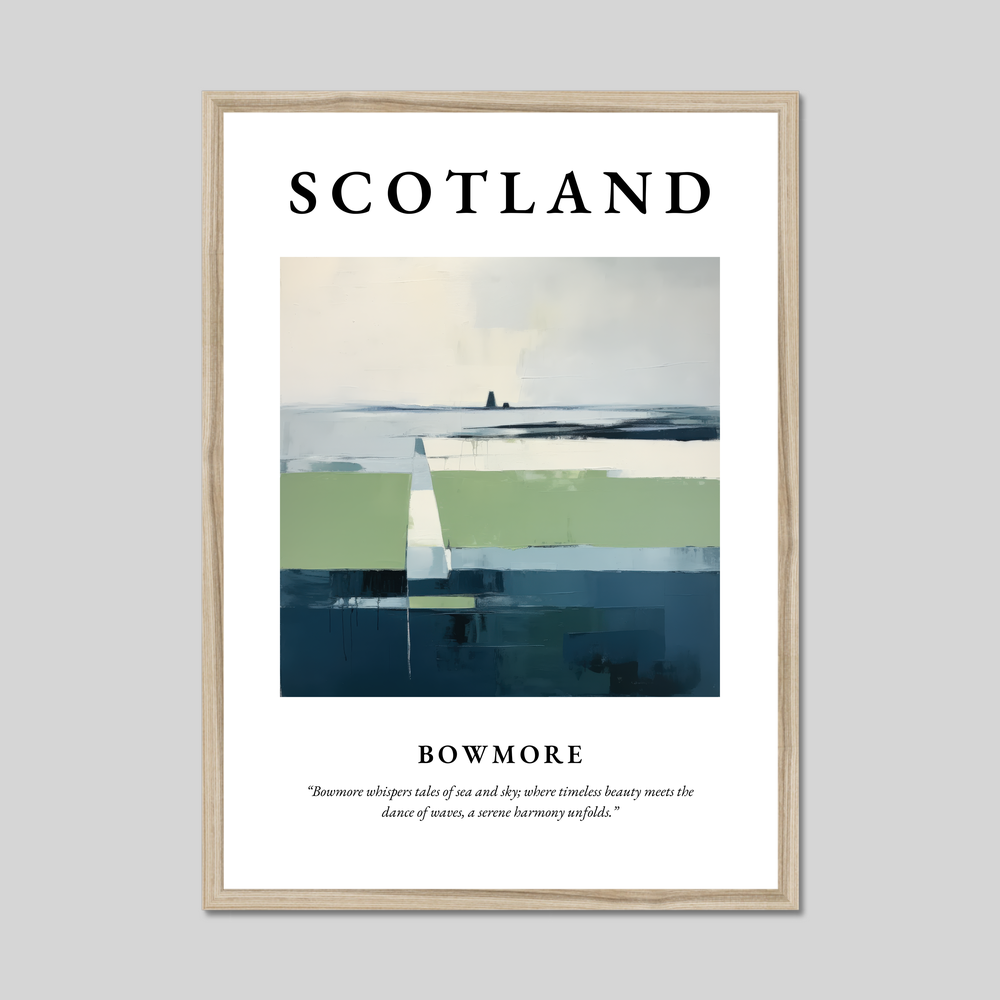 Poster in a natural frame with the word Scotland