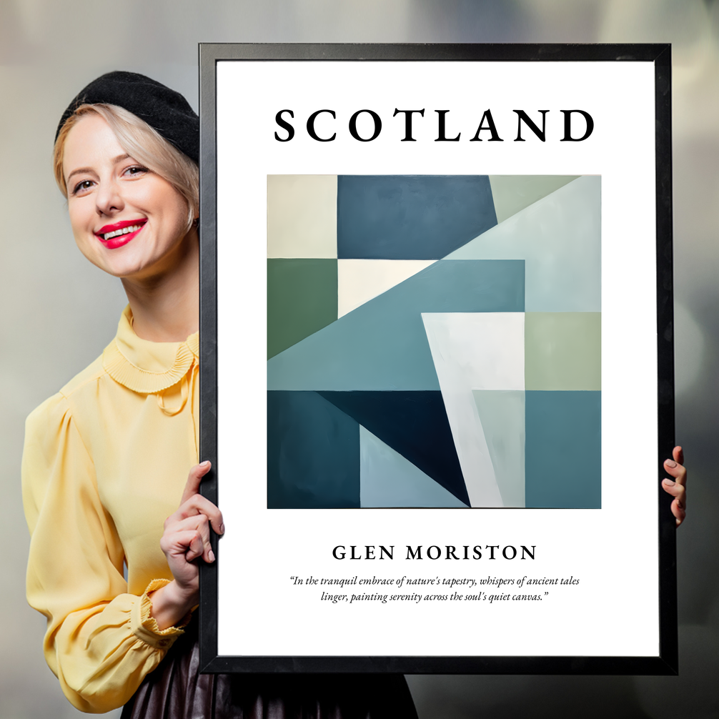 Person holding a poster of Glen Moriston