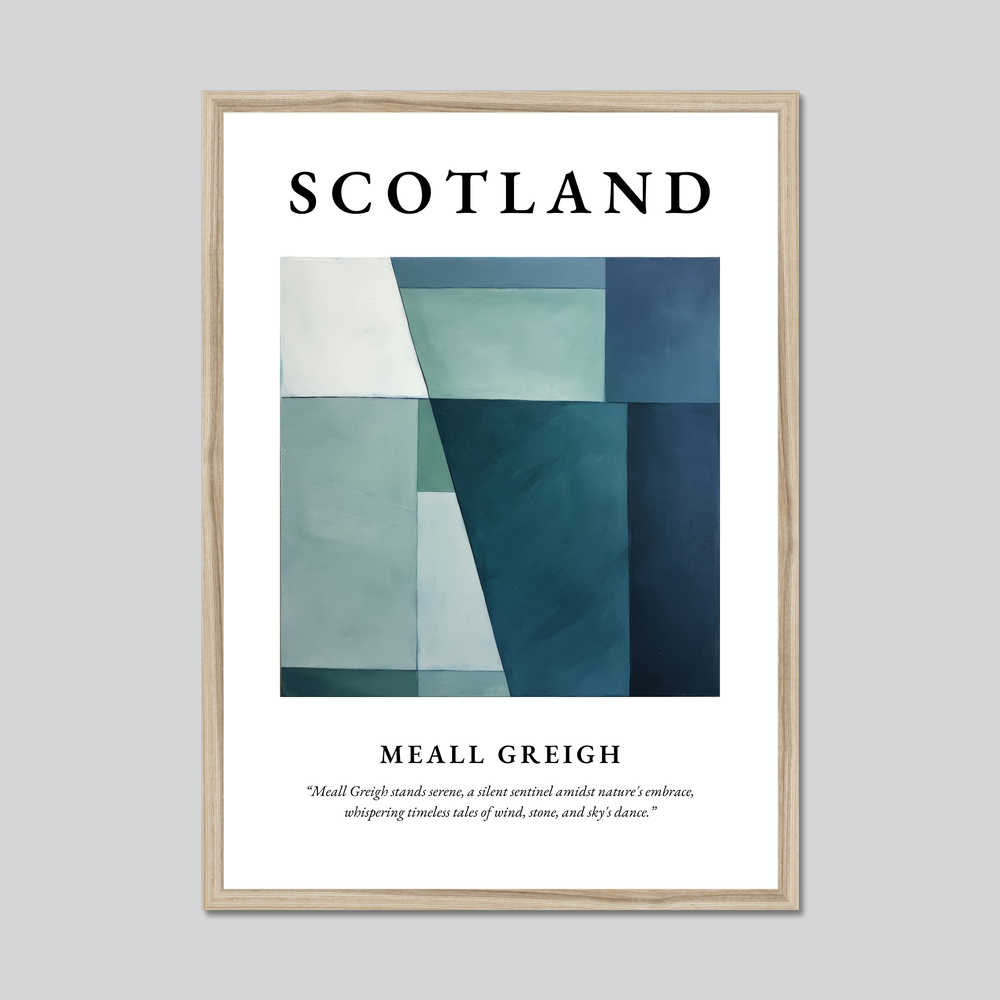 Poster in a natural frame with the word Scotland