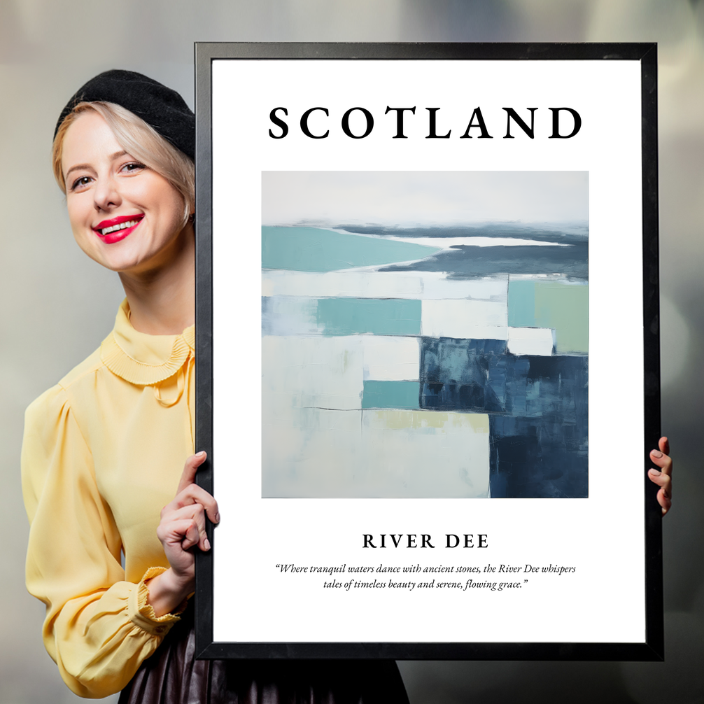 Person holding a poster of River Dee