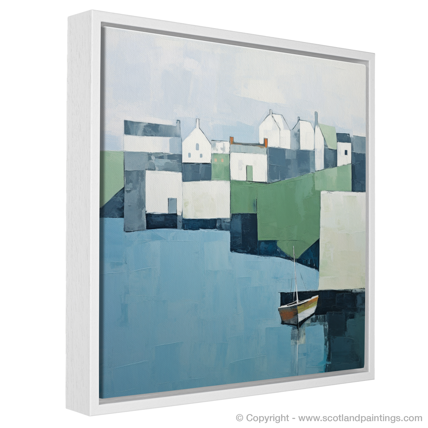 Coastal Serenity: St Monans Harbour in Minimalist Grace