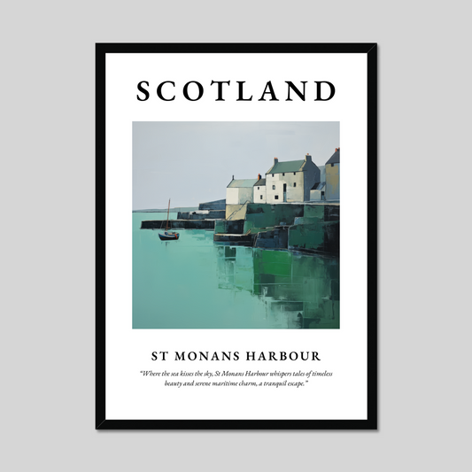 Poster of St Monans Harbour, Scotland.