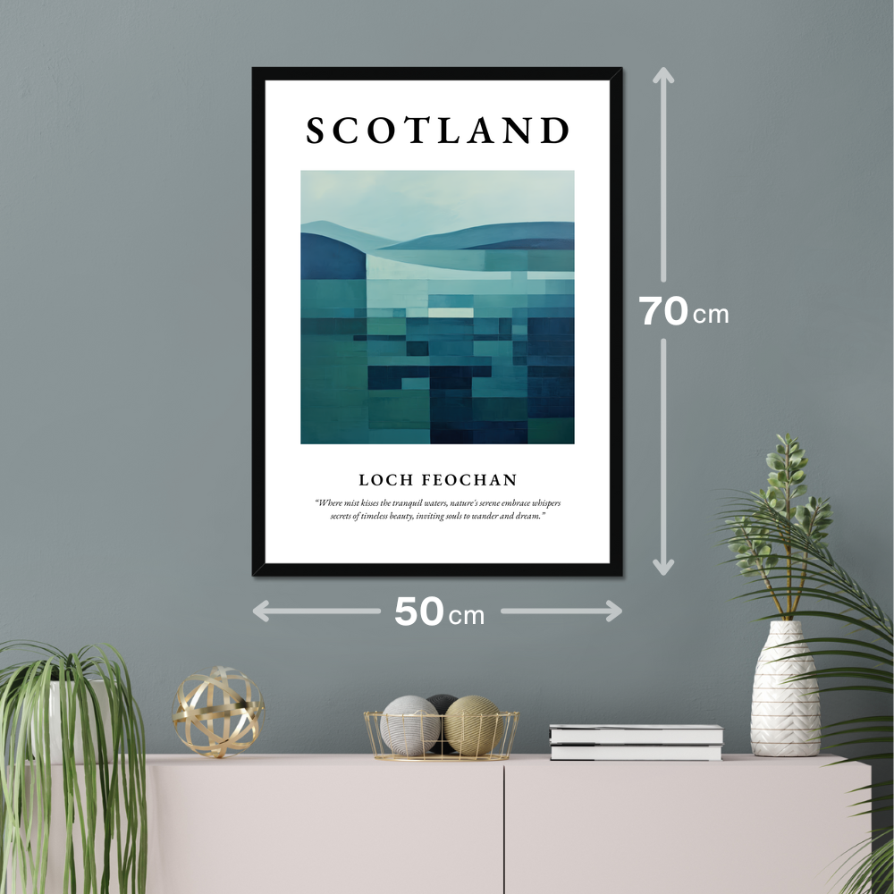 Poster of Loch Feochan hanging on a wall