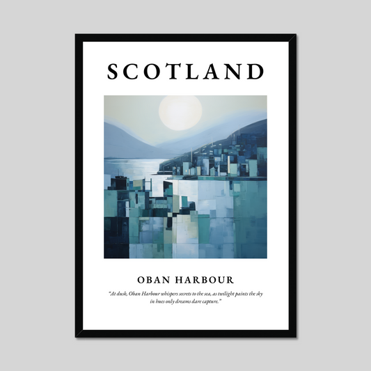 Poster of Oban Harbour, Scotland.