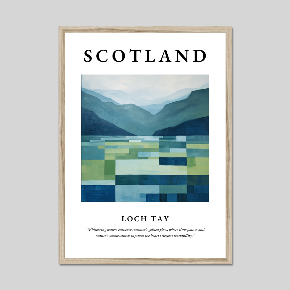 Poster in a natural frame with the word Scotland