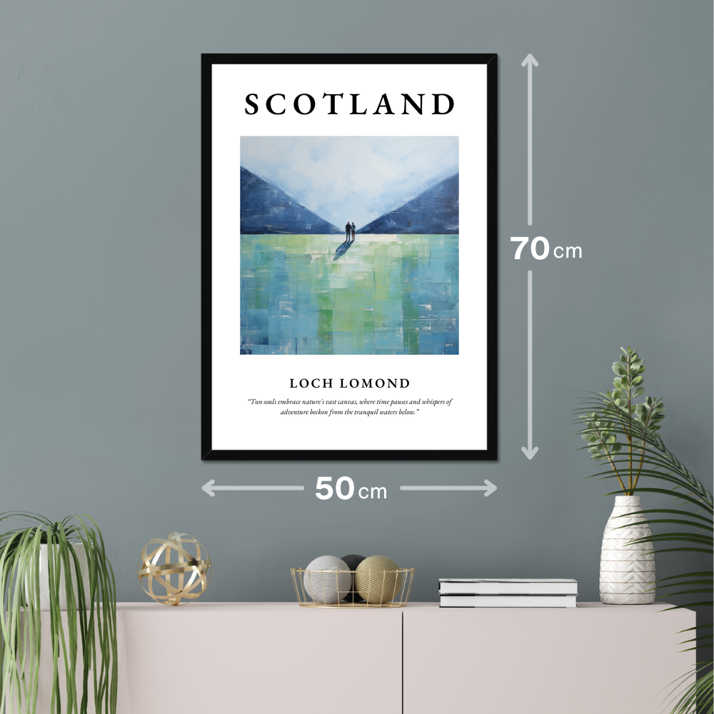 Poster of Loch Lomond hanging on a wall