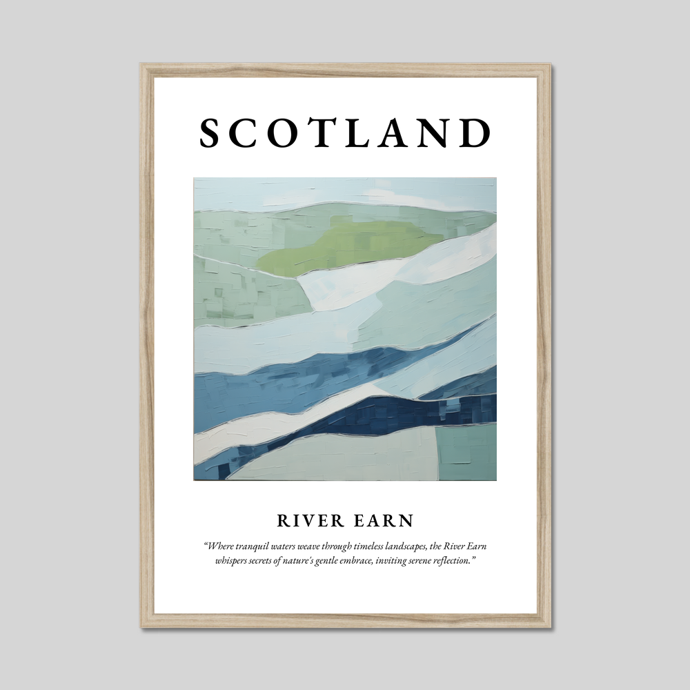 Poster in a natural frame with the word Scotland