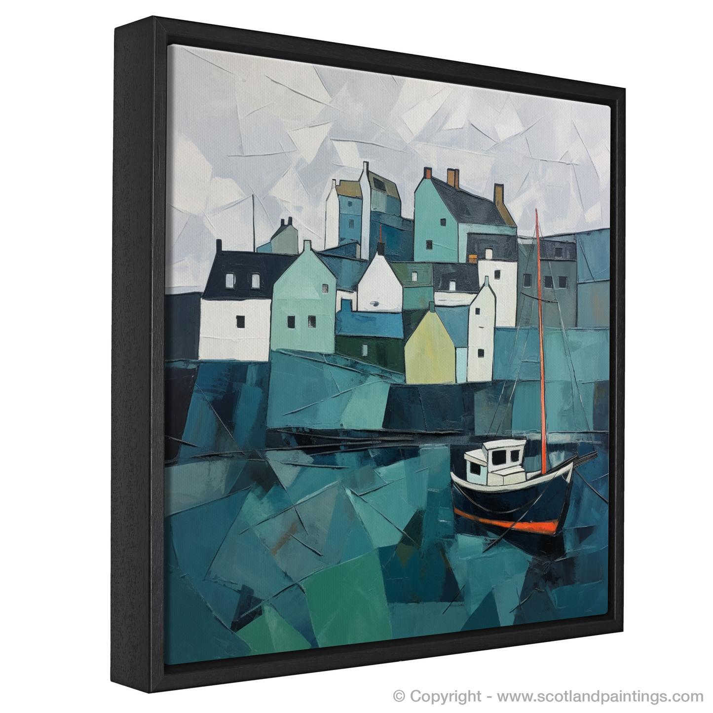 Storm over Portsoy: A Minimalist Maritime Vision
