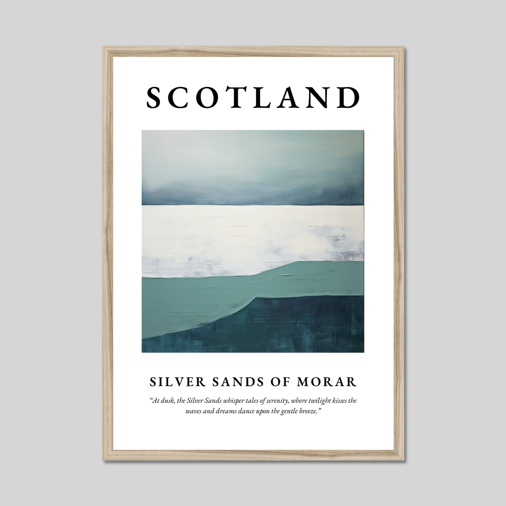 Poster in a natural frame with the word Scotland