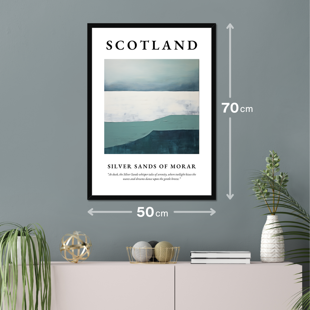 Poster of Silver Sands of Morar hanging on a wall