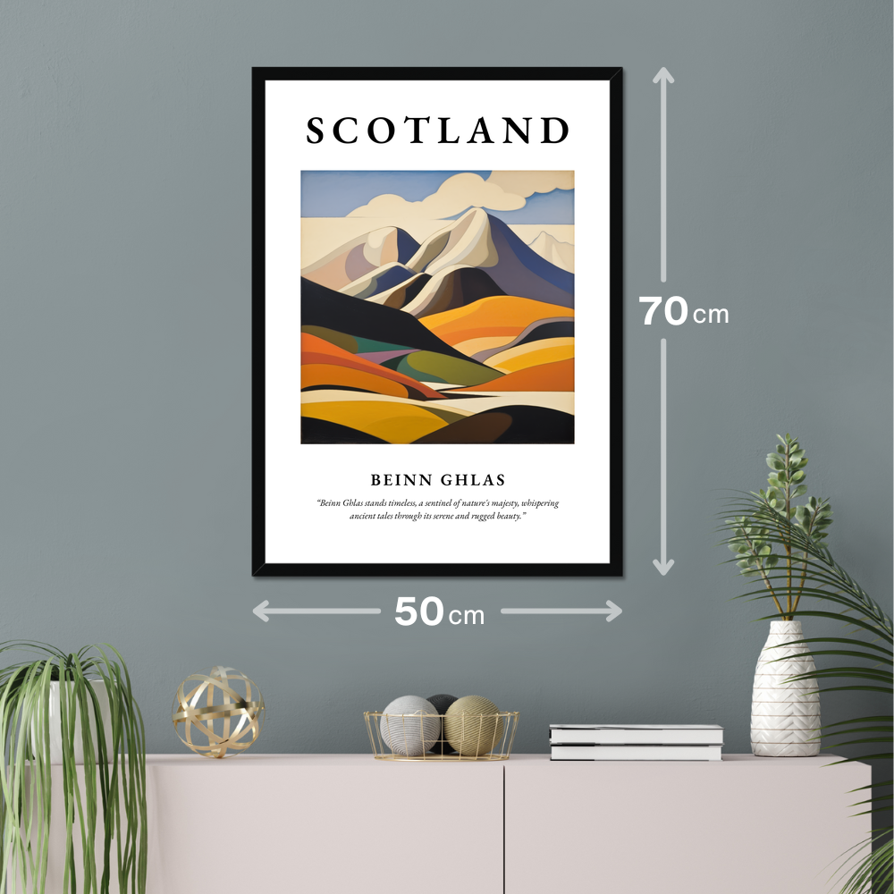 Poster of Beinn Ghlas hanging on a wall