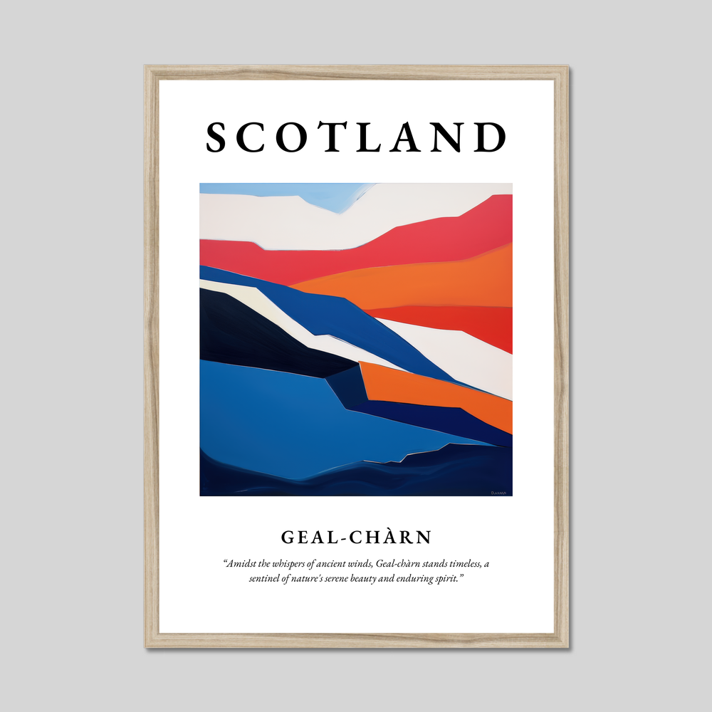 Poster in a natural frame with the word Scotland