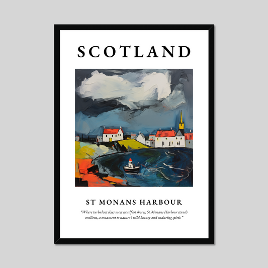 Poster of St Monans Harbour, Scotland.