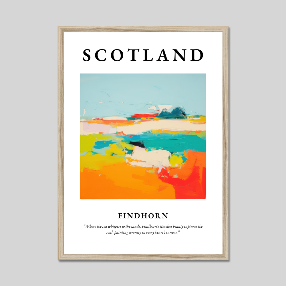 Poster in a natural frame with the word Scotland