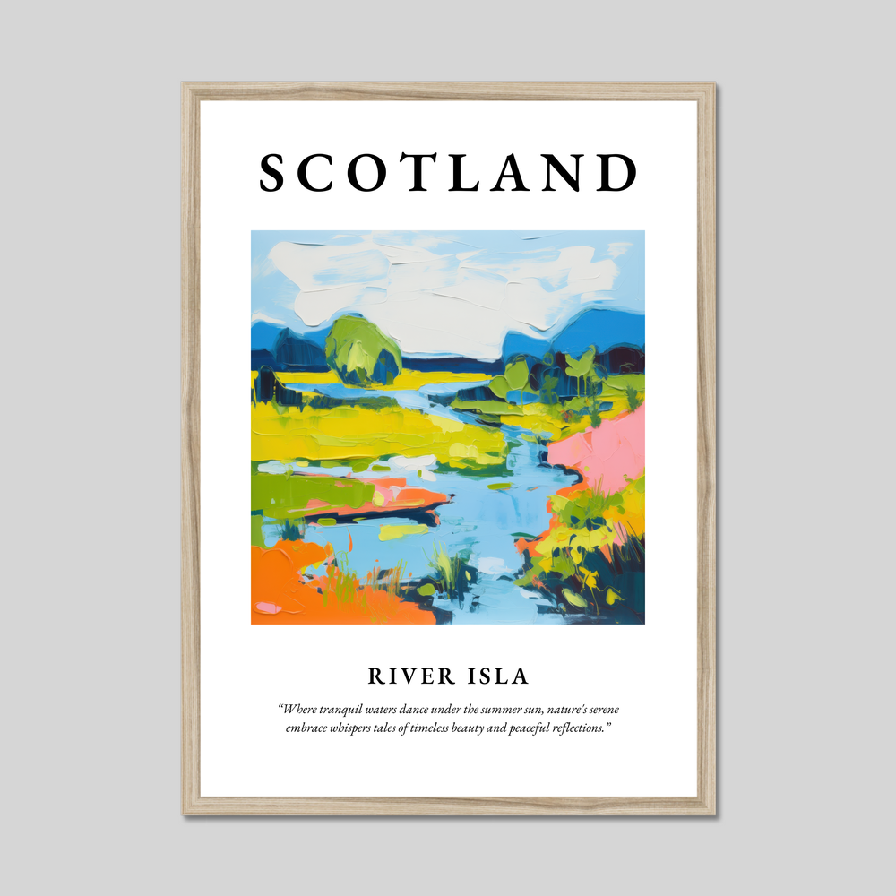 Poster in a natural frame with the word Scotland