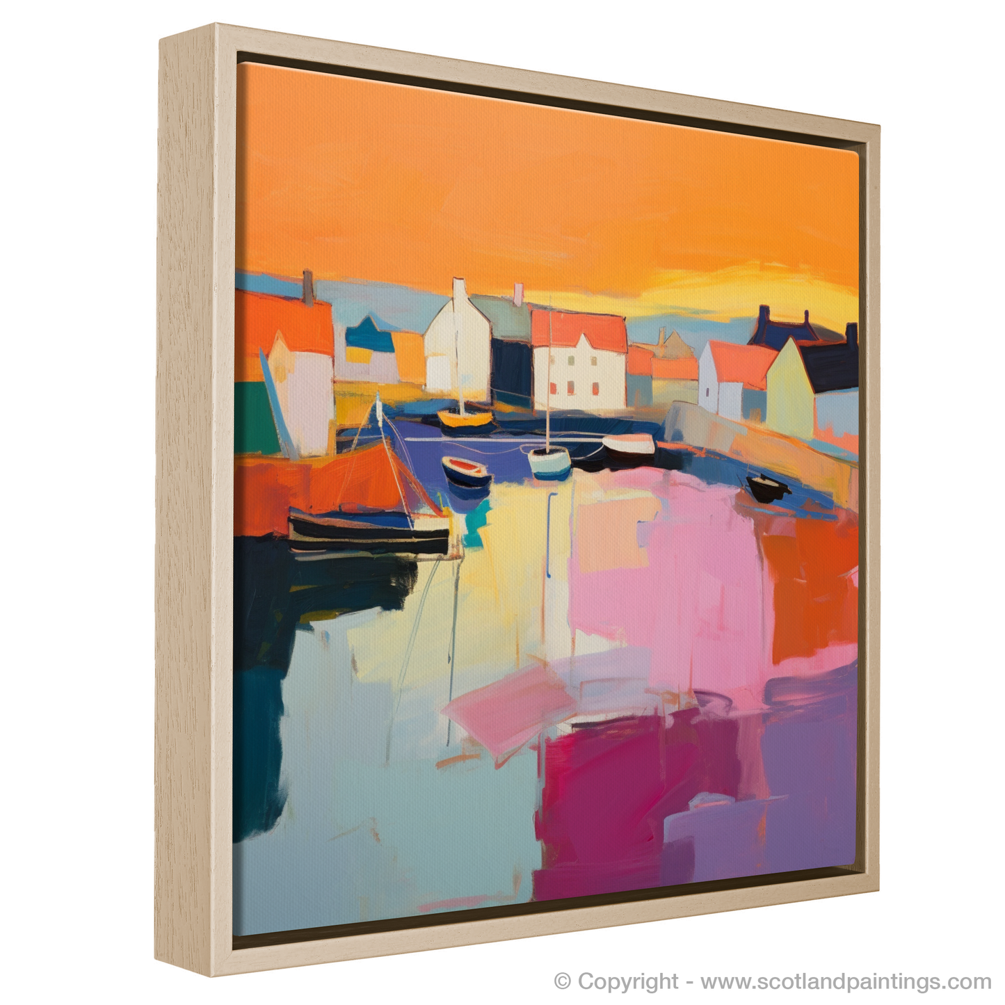 Dusk at Pittenweem Harbour: An Abstract Symphony