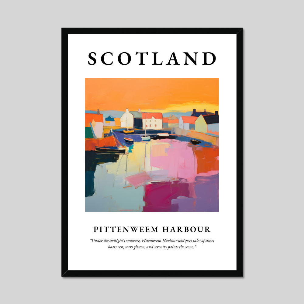 Poster of Pittenweem Harbour, Scotland.