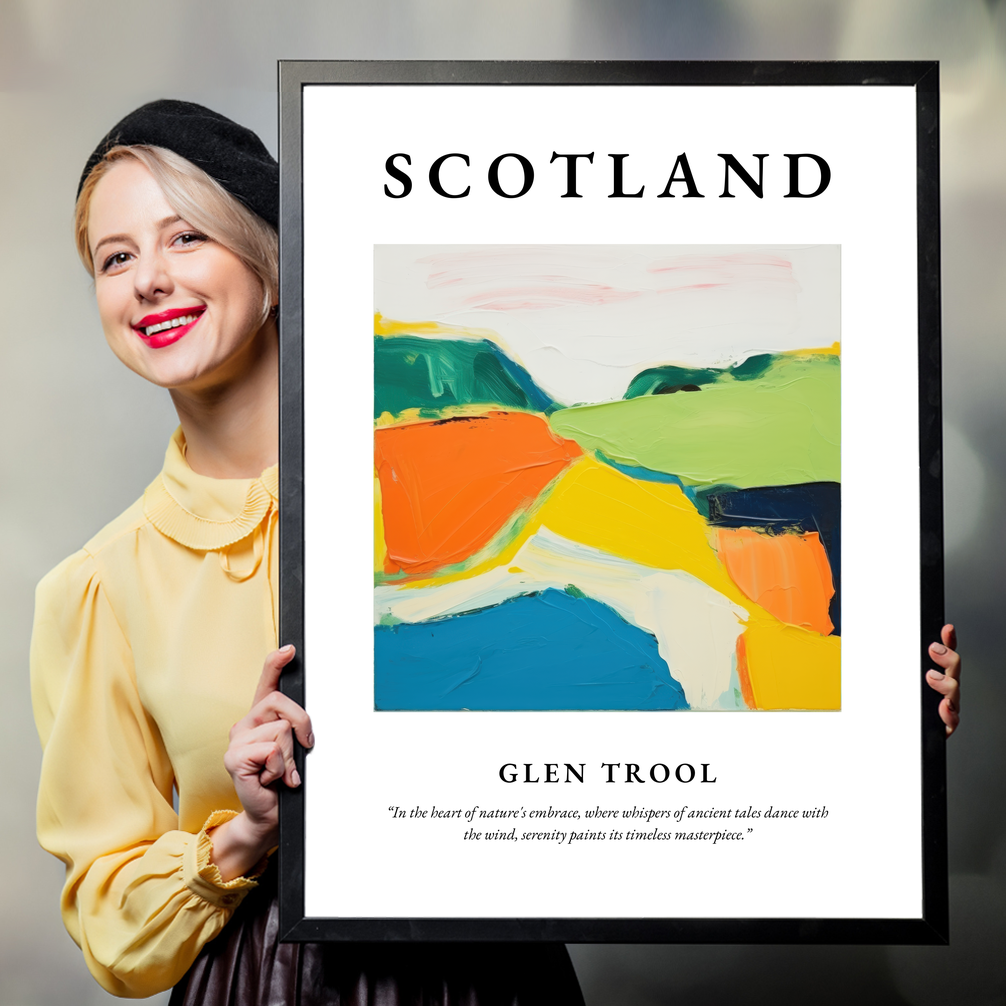 Person holding a poster of Glen Trool