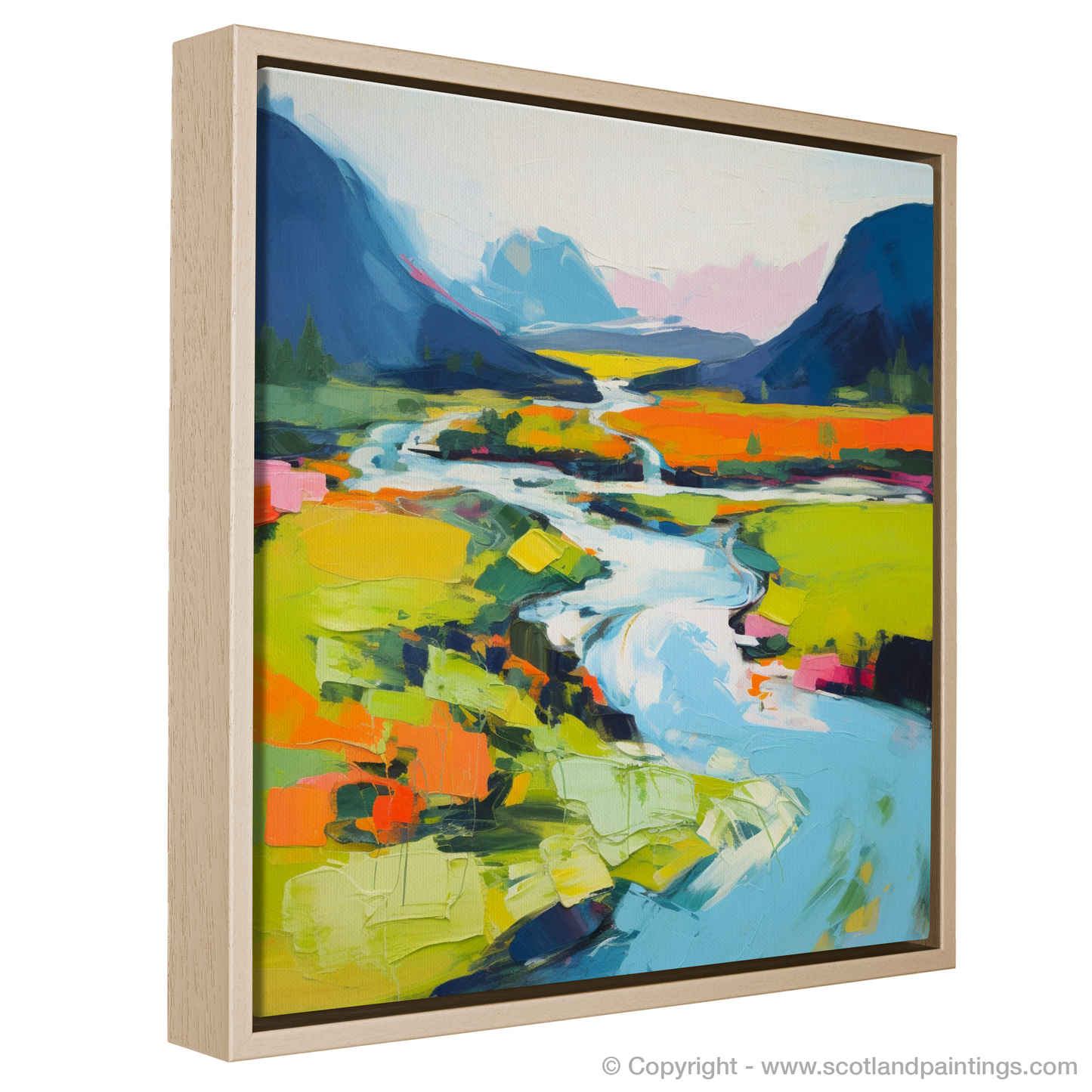 Summer Reverie: An Abstract Dance of Colours on the River in Glencoe