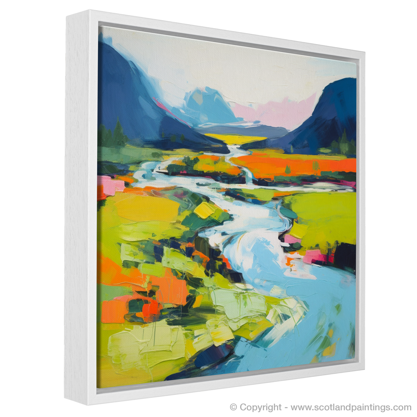 Summer Reverie: An Abstract Dance of Colours on the River in Glencoe