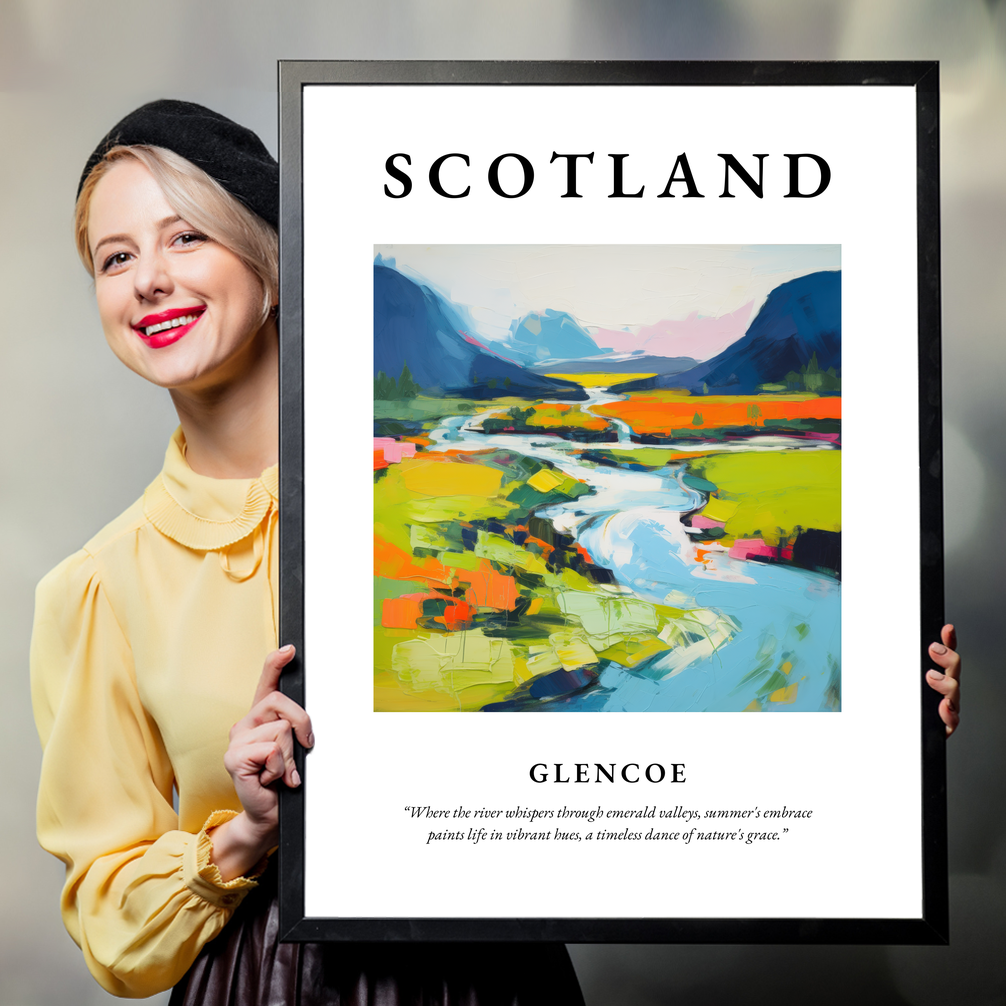 Person holding a poster of Glencoe