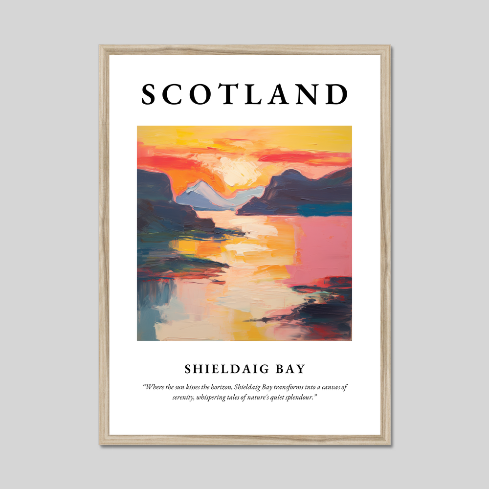 Poster in a natural frame with the word Scotland