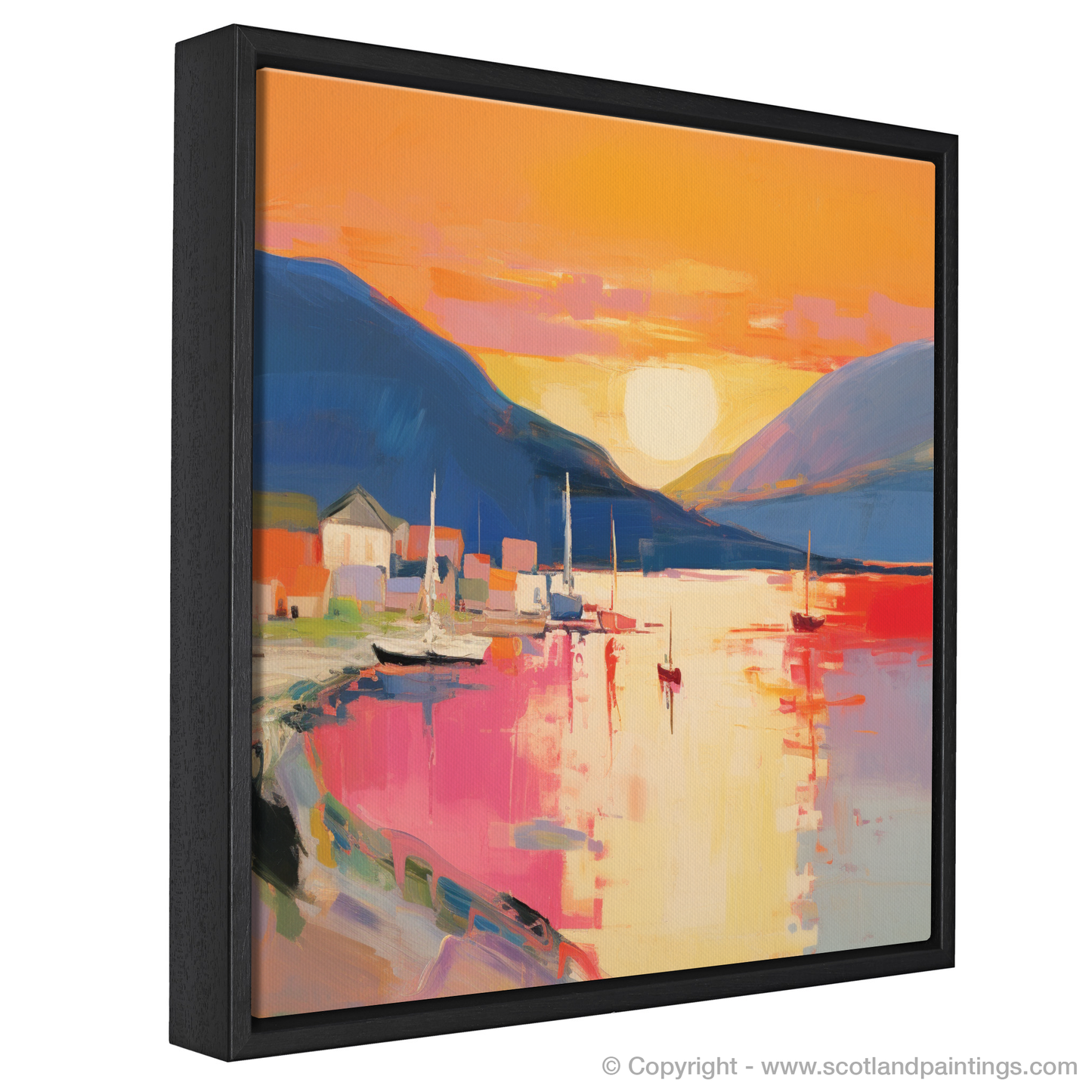 Golden Hour Embrace: An Abstract Ode to Ullapool Harbour