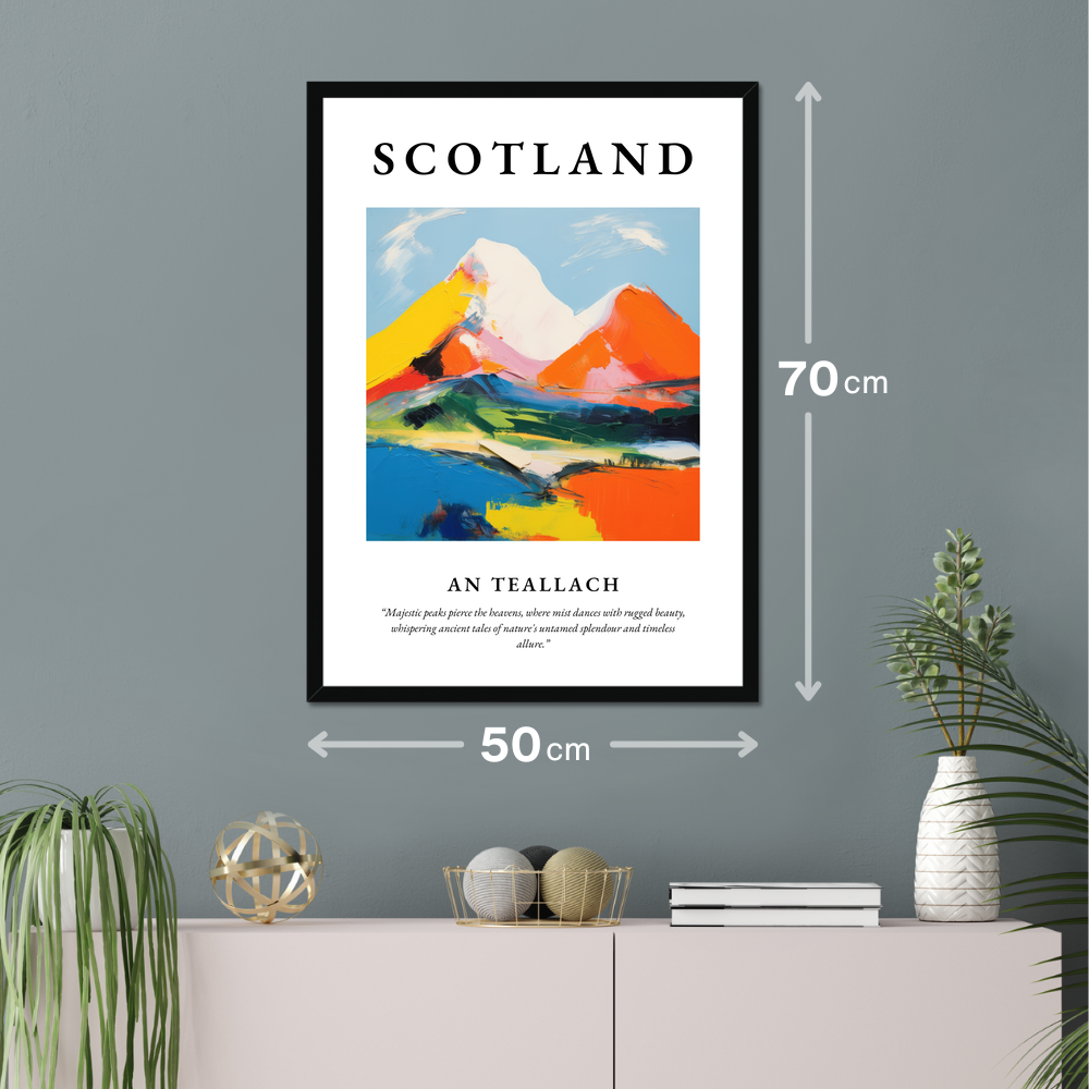 Poster of An Teallach hanging on a wall