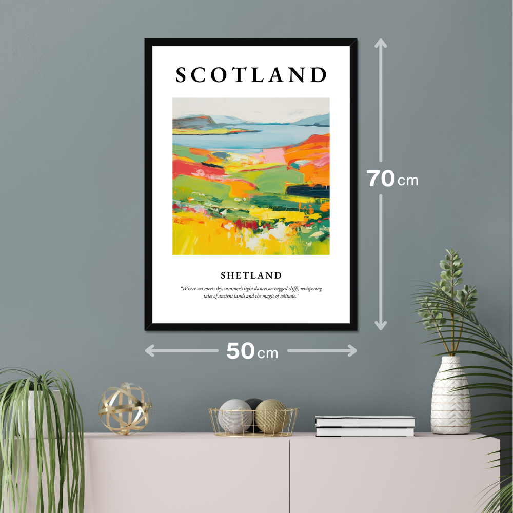 Poster of Shetland hanging on a wall