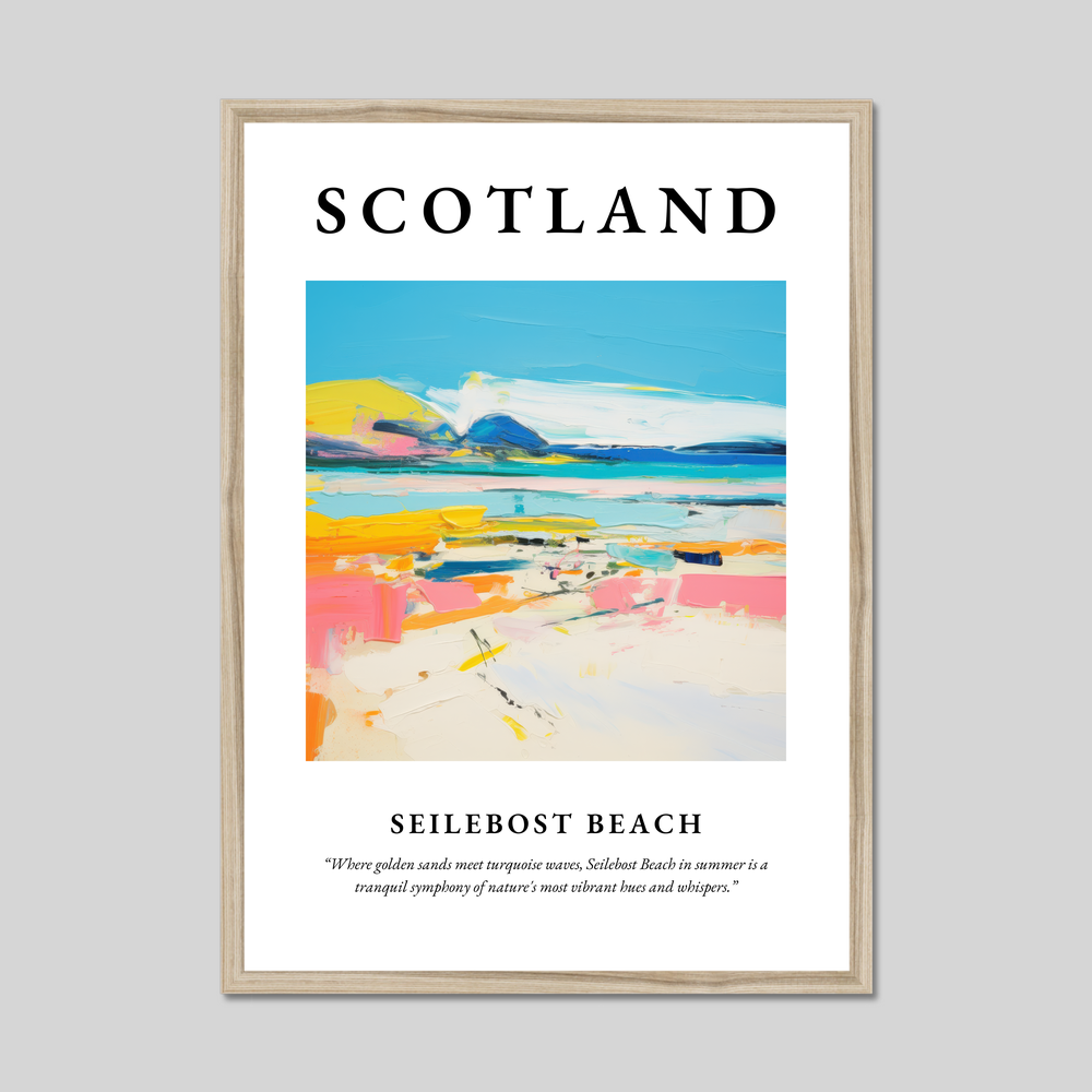 Poster in a natural frame with the word Scotland